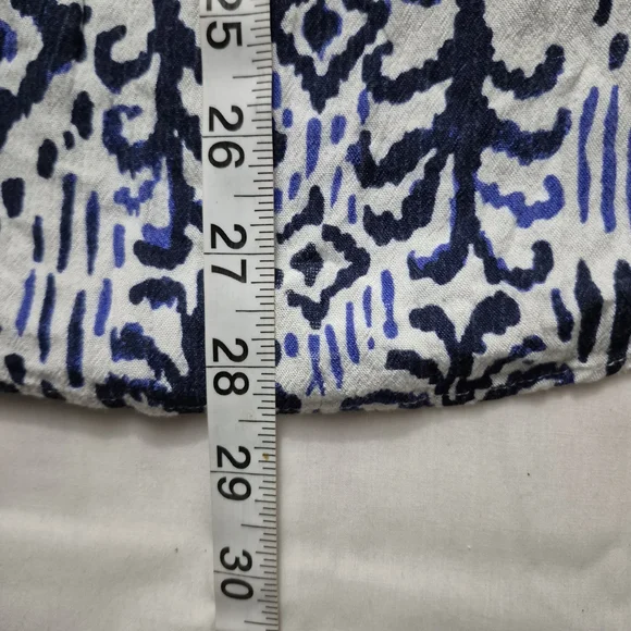 Lilly Pulitzer Blue and White Strapless Dress Xl - Picture 5 of 7